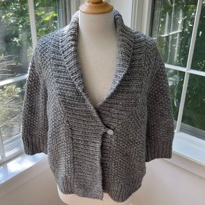 CALVIN KLEIN alpaca blend 3/4 sleeve short cardigan